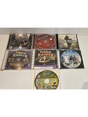 PC GAMES Lot Bundle Of 7 Tomb raider & More * Read